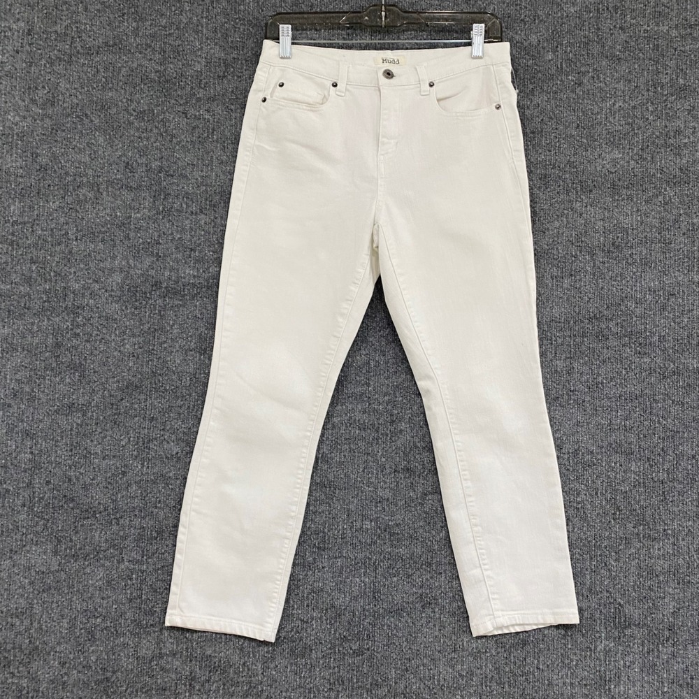 Mudd Womens White Straight Leg Denim Jeans Size 7 JM61D001RW4